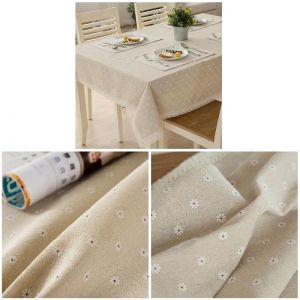                                                                                                          Home Landing Tablecloths & Rugs Flower Pattern Tablecloth Linen Cotton Table Cloth with Lace Dining Table Cover ritual rectangular waterproof tablecloth wzpi