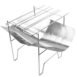                                                                                                          Home Landing Kitchen products Mini Outdoor Firewood Stove Portable Camping Picnic BBQ Travel Folding Stainless Steel Wood Stove Charcoal Cooking Grill