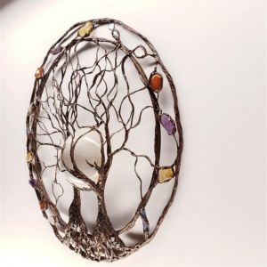                                                                                                          Home Landing Home lighting & LED Fashion Tree Of Life Wall Plaque Circle Of Life Tree Classic Hanging Iron Craft Ornament Bedroom Livingroom Outdoor Garden Decor