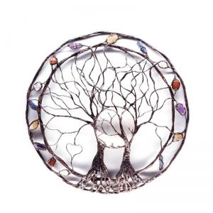                                                                                                          Home Landing Home lighting & LED Fashion Tree Of Life Wall Plaque Circle Of Life Tree Classic Hanging Iron Craft Ornament Bedroom Livingroom Outdoor Garden Decor