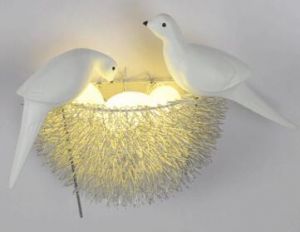                                                                                                          Home Landing Home lighting & LED Bird Nest LED Wall Lamp Children Bedroom Study Room Restaurant Decoration Novelty Wall Light With 3D Birds Art Lamp