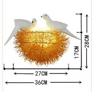                                                                                                          Home Landing Home lighting & LED Bird Nest LED Wall Lamp Children Bedroom Study Room Restaurant Decoration Novelty Wall Light With 3D Birds Art Lamp