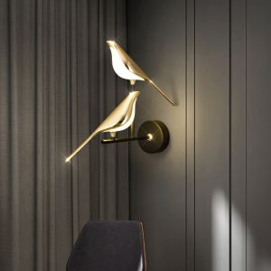                                                                                                          Home Landing Home lighting & LED Modern Simplicity LED wall lamp Magpie bird model Light sconce light indoor lighting home kitchen bedside bedroom living room