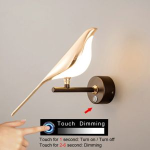                                                                                                          Home Landing Home lighting & LED Modern Simplicity LED wall lamp Magpie bird model Light sconce light indoor lighting home kitchen bedside bedroom living room