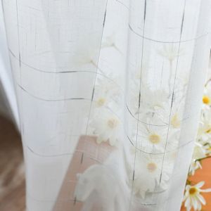                                                                                                          Home Landing Curtains LISM Sheer Curtains Living Room Flax Linen Textured Tulle Curtain Panel Bedroom Kitchen Window Treatment Home Decoration Drapes