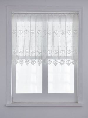                                                                                                          Home Landing Curtains Linen Short Curtain For Kitchen Bathroom Bookcase Mould Proof Easy Install Embroidery White, Provide Bulk Purchase