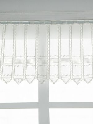                                                                                                          Home Landing Curtains Linen Short Curtain For Kitchen Bathroom Bookcase Mould Proof Easy Install Embroidery White, Provide Bulk Purchase