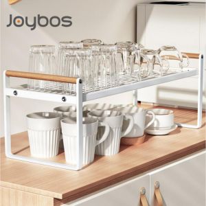                                                                                                         Home Landing Kitchen products JOYBOS Shelf Storage Kitchen Thickened Tea Cup Rack Sturdy Cabinet Desktop Organize Home Living Room Wine Glass Cup Rack