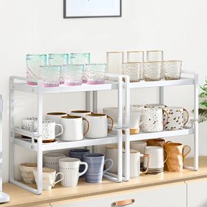                                                                                                          Home Landing Kitchen products JOYBOS Shelf Storage Kitchen Thickened Tea Cup Rack Sturdy Cabinet Desktop Organize Home Living Room Wine Glass Cup Rack