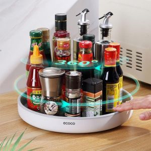                                                                                                          Home Landing Kitchen products 360° Rotating Spice Rack Organizer Seasoning Holder Kitchen Storage Tray Lazy Susans Home Supplies for Bathroom, Cabinets