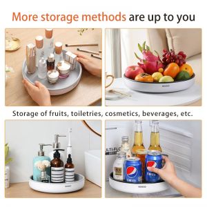                                                                                                          Home Landing Kitchen products 360° Rotating Spice Rack Organizer Seasoning Holder Kitchen Storage Tray Lazy Susans Home Supplies for Bathroom, Cabinets