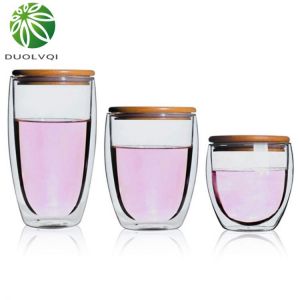 Double Layer Glass Egg-shaped Coffee Milk Tea Beer Cup Couple mug coffee double glass cup 250/350/450ML