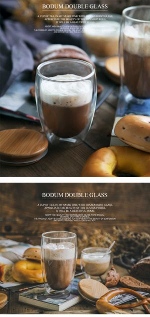                                                                                                          Home Landing Kitchen products Double Layer Glass Egg-shaped Coffee Milk Tea Beer Cup Couple mug coffee double glass cup 250/350/450ML