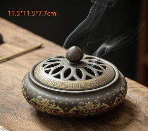                                                                                                          Home Landing Air Freshener & Candles Ceramic Incense Burner Holder Coil Cones Stick Incense Buddhist Home Decor Tearoom Yoga Room Desktop Ornaments 8 Styles