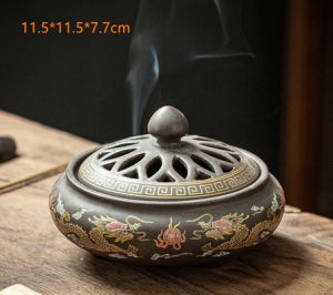                                                                                                          Home Landing Air Freshener & Candles Ceramic Incense Burner Holder Coil Cones Stick Incense Buddhist Home Decor Tearoom Yoga Room Desktop Ornaments 8 Styles