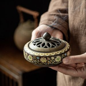                                                                                                          Home Landing Air Freshener & Candles Ceramic Incense Burner Holder Coil Cones Stick Incense Buddhist Home Decor Tearoom Yoga Room Desktop Ornaments 8 Styles