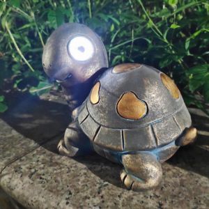 Solar Powered Turtle Animal Light Garden Waterproof LED Lamp Lawn Statue Full Color, Smooth Surface, Mini Size Liven Up Your