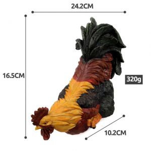                                                                                                          Home Landing Garden & Yard Simple and Creative Simulation Animal Rooster Sculpture Resin Crafts Decoration Outdoor Garden Rockery Pool Fish Pond Decoration