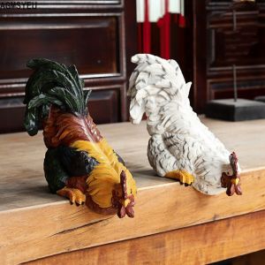                                                                                                          Home Landing Garden & Yard Simple and Creative Simulation Animal Rooster Sculpture Resin Crafts Decoration Outdoor Garden Rockery Pool Fish Pond Decoration