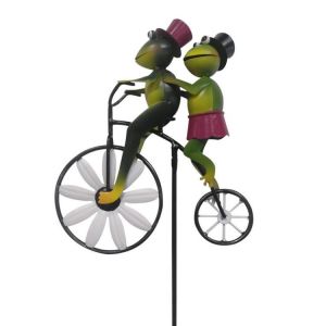                                                                                                          Home Landing Garden & Yard Creative Frog Mantis Metal Wind Spinner Rabbit Cat Windmill Ornaments Vintage Bicycle And Animal Spinner Garden Yard Decor