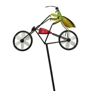                                                                                                          Home Landing Garden & Yard Creative Frog Mantis Metal Wind Spinner Rabbit Cat Windmill Ornaments Vintage Bicycle And Animal Spinner Garden Yard Decor