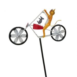                                                                                                          Home Landing Garden & Yard Creative Frog Mantis Metal Wind Spinner Rabbit Cat Windmill Ornaments Vintage Bicycle And Animal Spinner Garden Yard Decor
