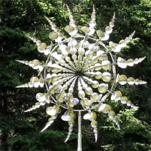                                                                                                          Home Landing Garden & Yard Unique Rainbow Color Metal Windmill Outdoor Wind Spinners Wind Collectors Courtyard Patio Lawn Garden Decoration Gift