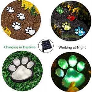                                                                                                          Home Landing Garden & Yard LED Solar Garden Light Outdoor Waterproof for Garden Decoration Dog Cat Animal Paw Print Lights Path Lawn Lamp String Paths Ligh