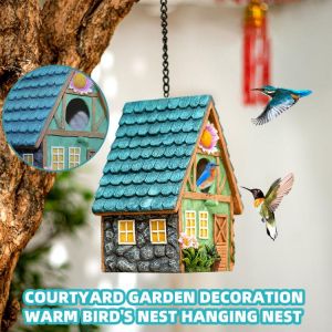                                                                                                          Home Landing Garden & Yard Birdhouses For Outside Resin Hanging Bird Cage, Used For Outdoor Garden Bird Cages, Bird Nests, N est Birds Accessoires