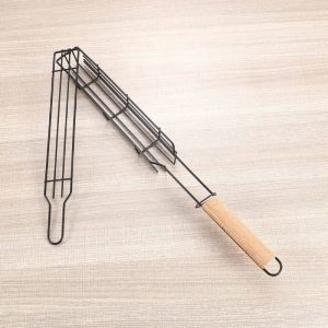                                                                                                          Home Landing Kitchen products Barbecue Baskets BBQ Grill Kitchen Accessories Outdoor Cooking Net Skewers Tools Not Coated Iron Square Rack Roaster Utensils