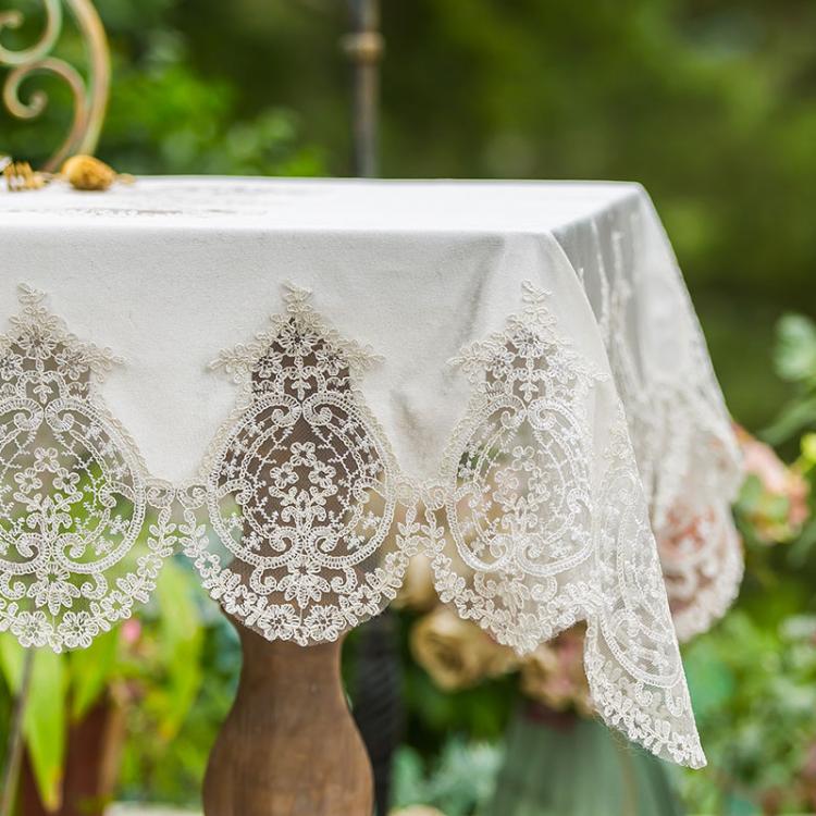                                                                                                          Home Landing Tablecloths & Rugs Luxury lace Europe pure tablecloth Tablecloth table cloth embroidery dinner mat Square rectangle Mat table cover FG1260